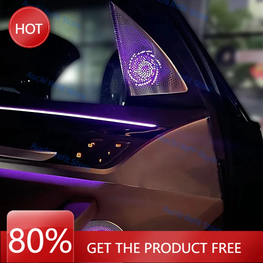 

Горячие чехлы на руль, 11-цветный светодиодный чехол для динамиков для BMW New X3 IX3 X4 G01 G02, автомобильный среднечастотный твитер, Hi-Fi, музыкальный стерео звуковой сигнал, декабрь