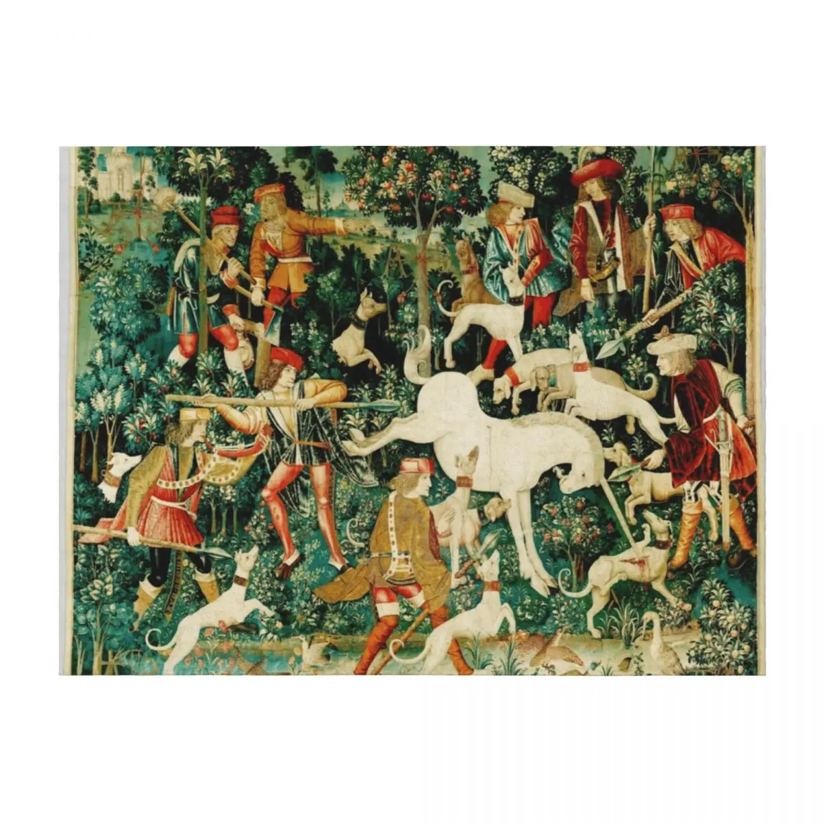 

HD The Unicorn is Attacked (1495) Throw Blanket Furry Hair Cute anime Blankets