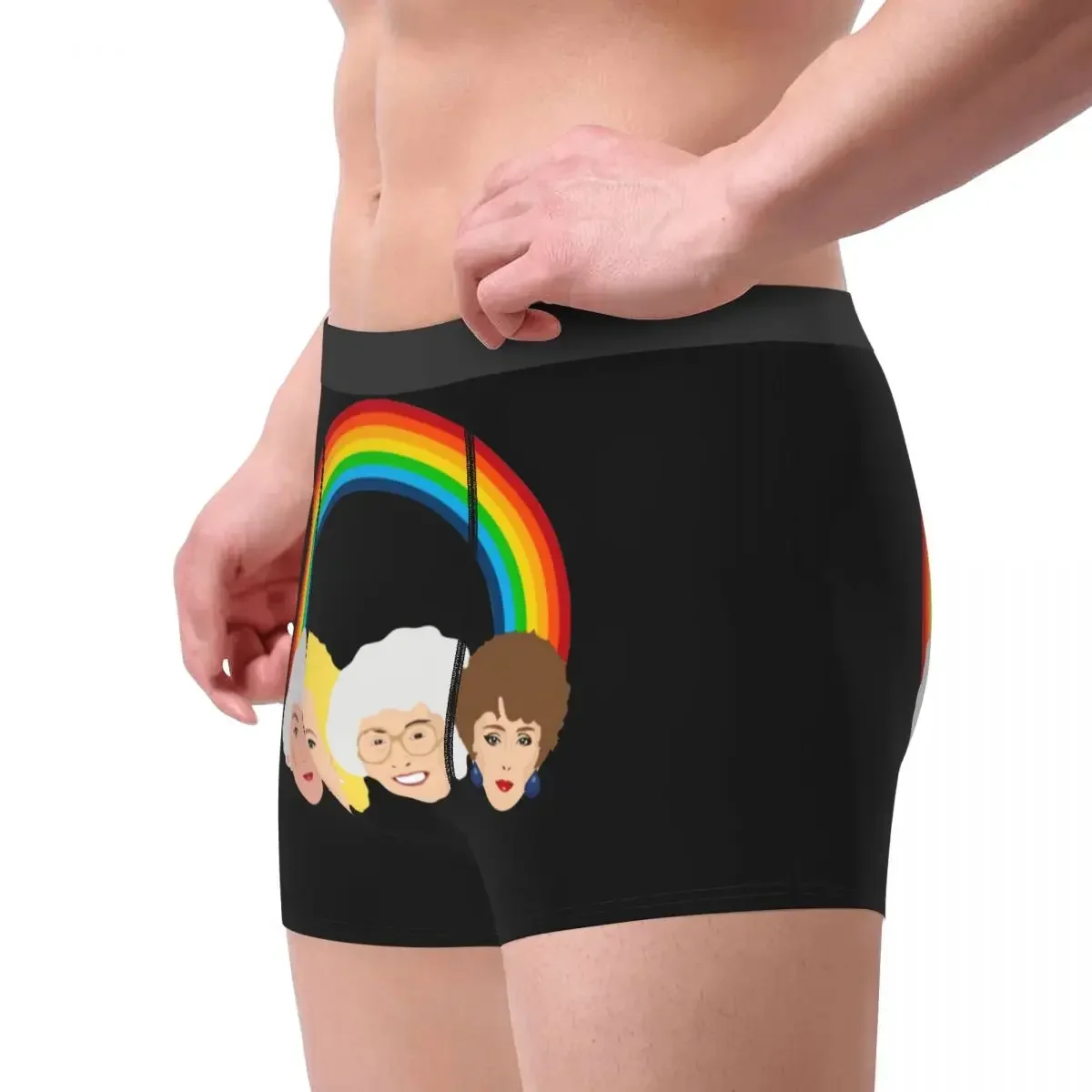 Men's Boxer Shorts Panties The Golden Girls LGBT Pride Design Mid Waist Underwear 80s Friend TV Homme Printed Underpants