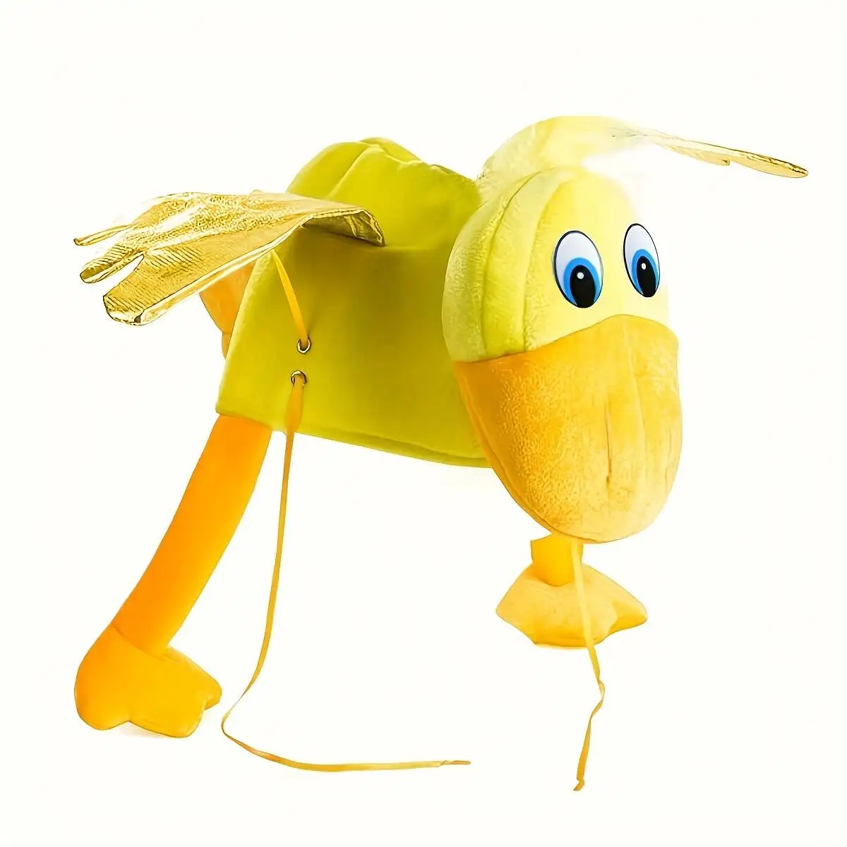 New Flapping Duck - Cute Farm Animal Costume Accessory, Polyester Unisex Role Play Hat Suitable For Themed Parties, Cheerleading