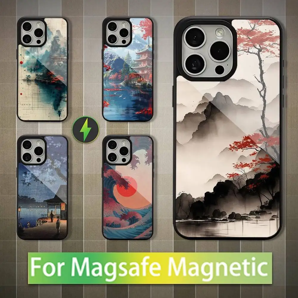 

Japanese Art Style Phone Case For iPhone 16,15,14,13,12,11,Pro,Max,Plus,Mini,Magsafe,Magnetic Wireless Charging Case