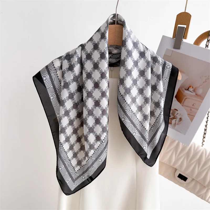 70cm Ladies Square Cotton Flower Neck Scarf Hair Band Fashion Print Wrap Hairband Headband Hairscarf Turban Kerchief Bandanas