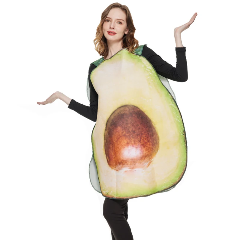 

Unisex Avocado Costume Women Men Funny Cute Green Fruits Food Fancy Dress Up Halloween Costume Adult