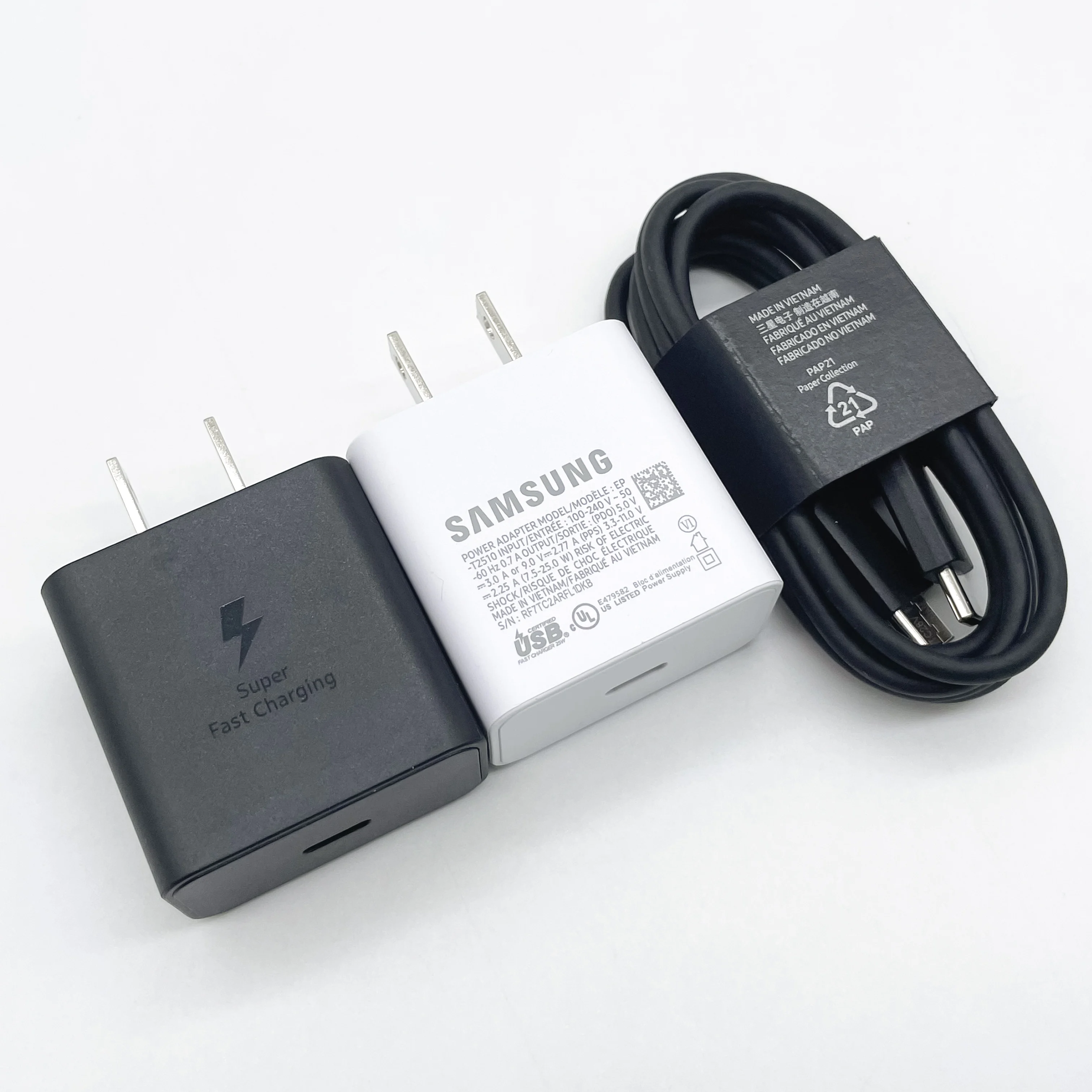 Samsung 25W EP-T2510 Superschnell-Ladegerät US-Stecker Typ-C Adapter für Galaxy Z Flip Fold 7 6 5 S25 S24 S23 S22 Ultra – Detail 1