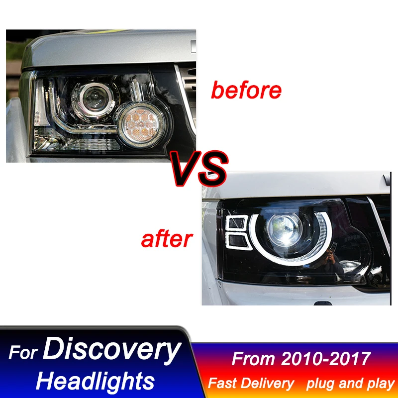 Car styling Headlights for Land Rover Discovery 3 4 sports 2010-2017 new Defender style full LED DRL Auto Signal light head lamp