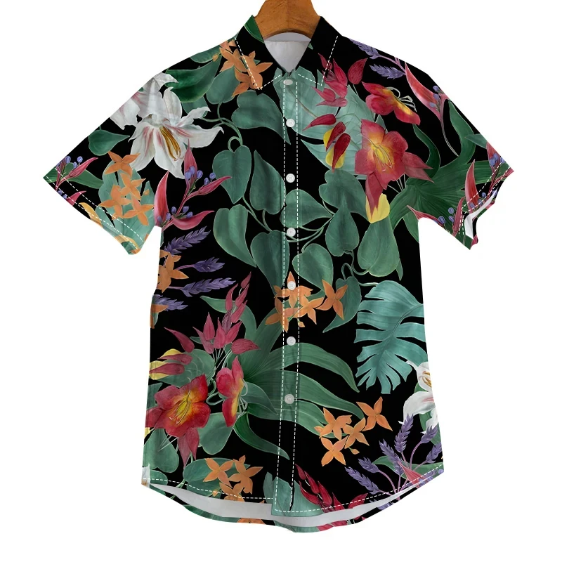 

Summer Shirt Hawaiian Shirts For Men Beach Coconut Short Sleeve Tops Casual Men's Blouse Fashion Camisas Hombre Clothing 6XL