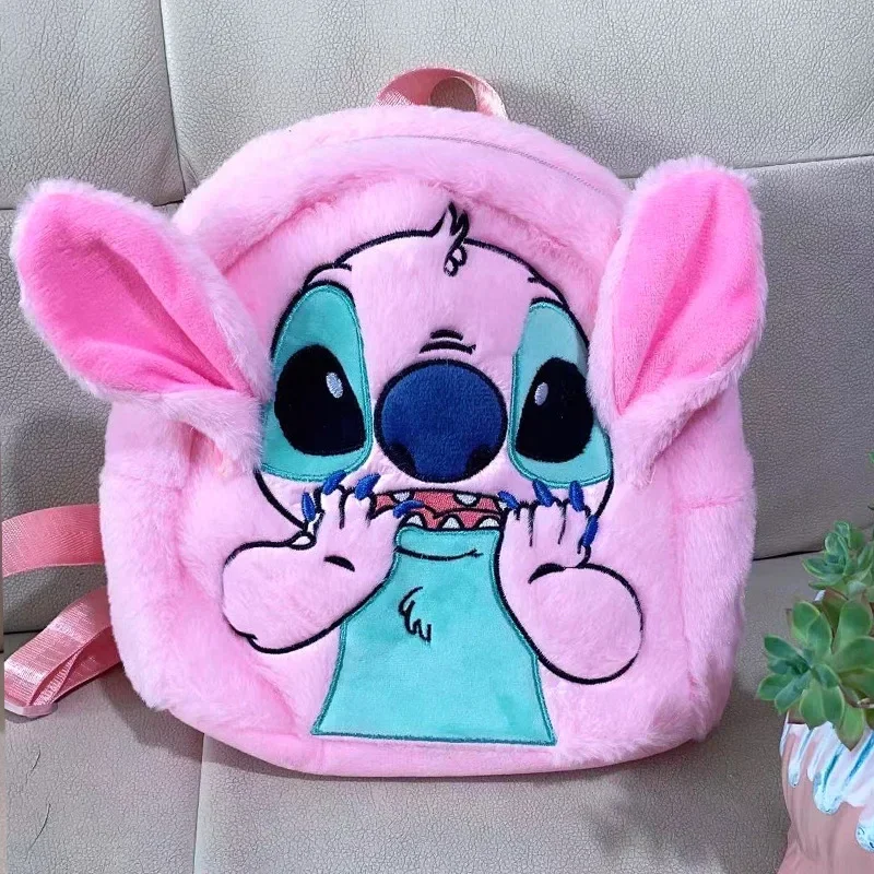 Disney  Stitch Plush New Backpack Cartoon Fashion 3d Mini Women's Backpack Large Capacity Cute Children Schoolbag High Quality!!