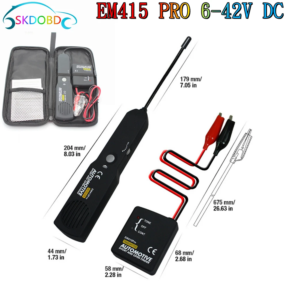 EM415PRO Automotive Cable Wire Tracker Short & Open Ircuit Finder Tester Tool EM415 PRO 6-42V DC Car Vehicle Repair Detector