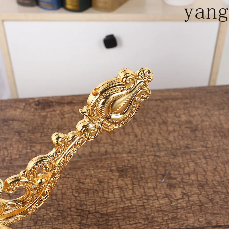 CX light luxury court style decorative fruit plate, white gold pattern diamond fruit plate