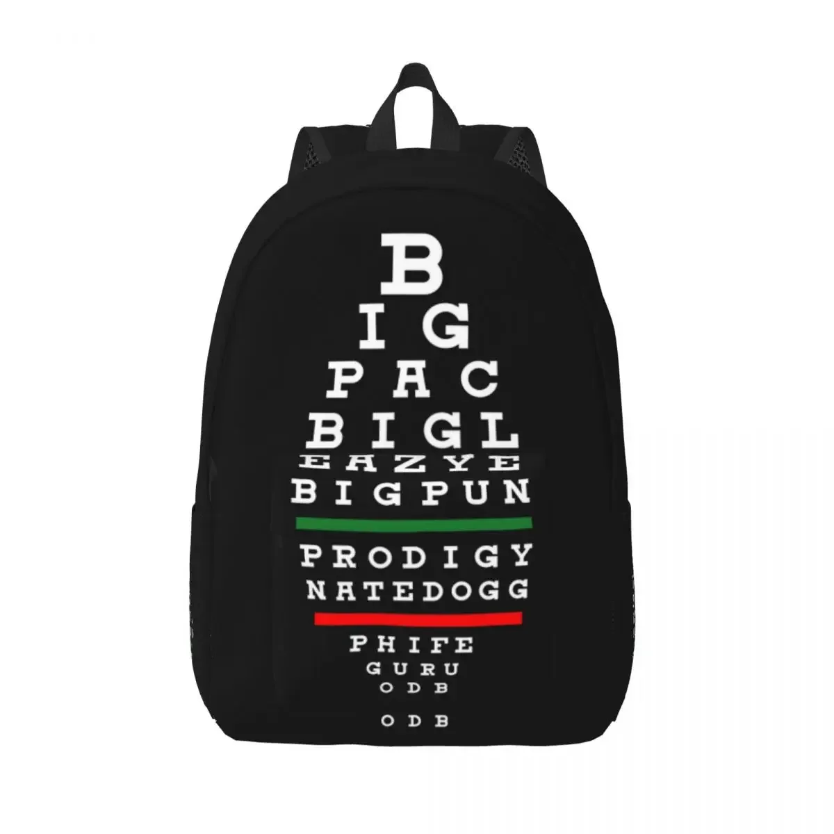 Eye Chart Canvas Backpack for Women Men School College Student Bookbag Fits 15 Inch Laptop Optical Optics Bags