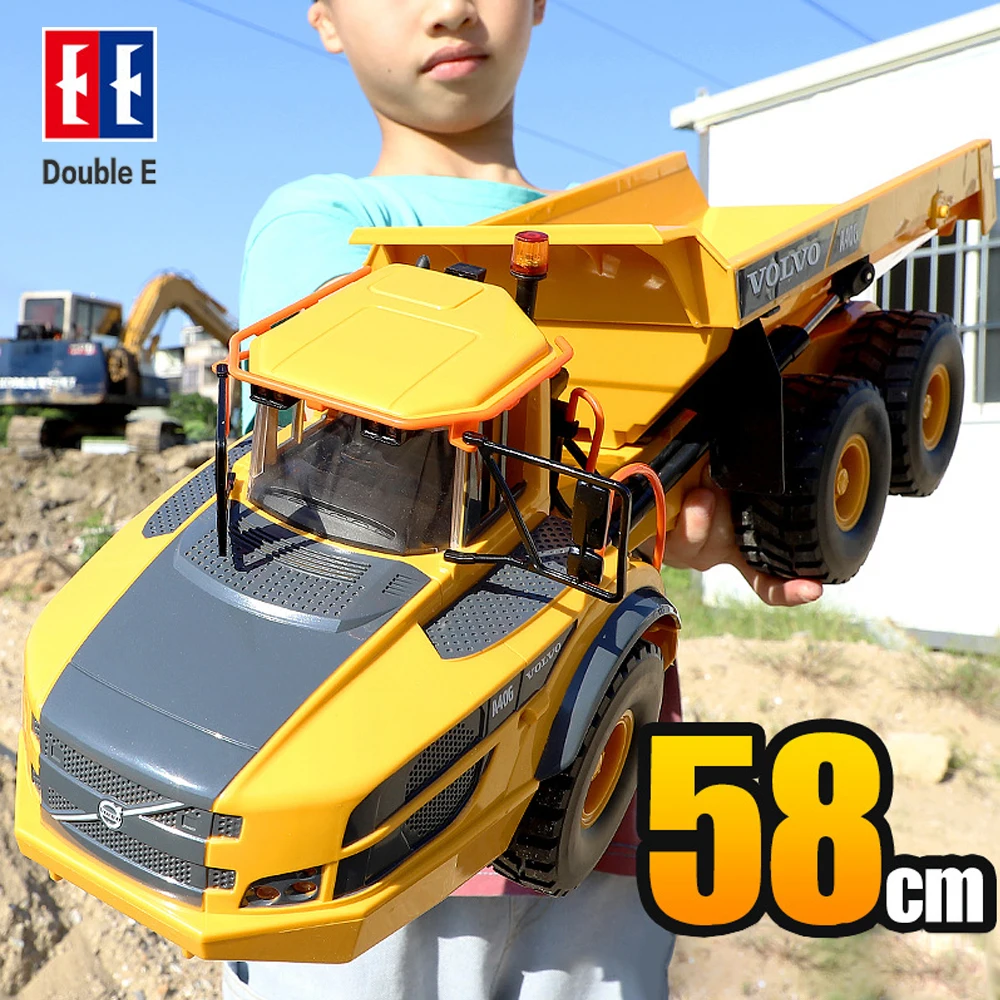 Double E 1:20 RC Truck Dumper 12CH 2.4G Radio Controlled Car Model Dump Trucks Tractor cars Toy boys Kids Christmas gift