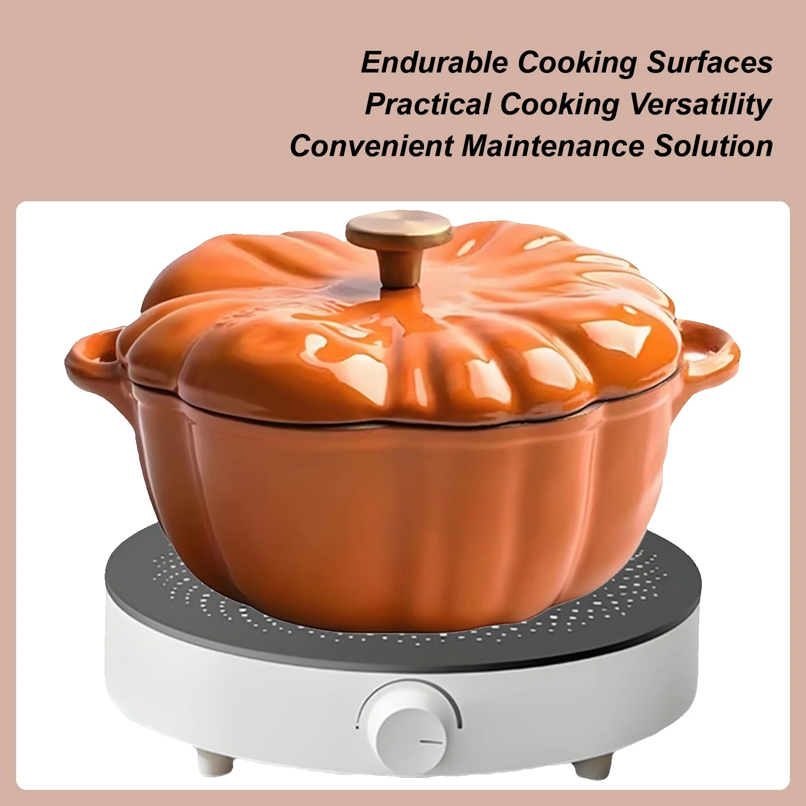 

Суповая кастрюля с тыквой, большой горшок для приготовления пищи, антипригарная кастрюля для духовки, выпечки хлеба, консервирования, кипячения, обжарки, коминки