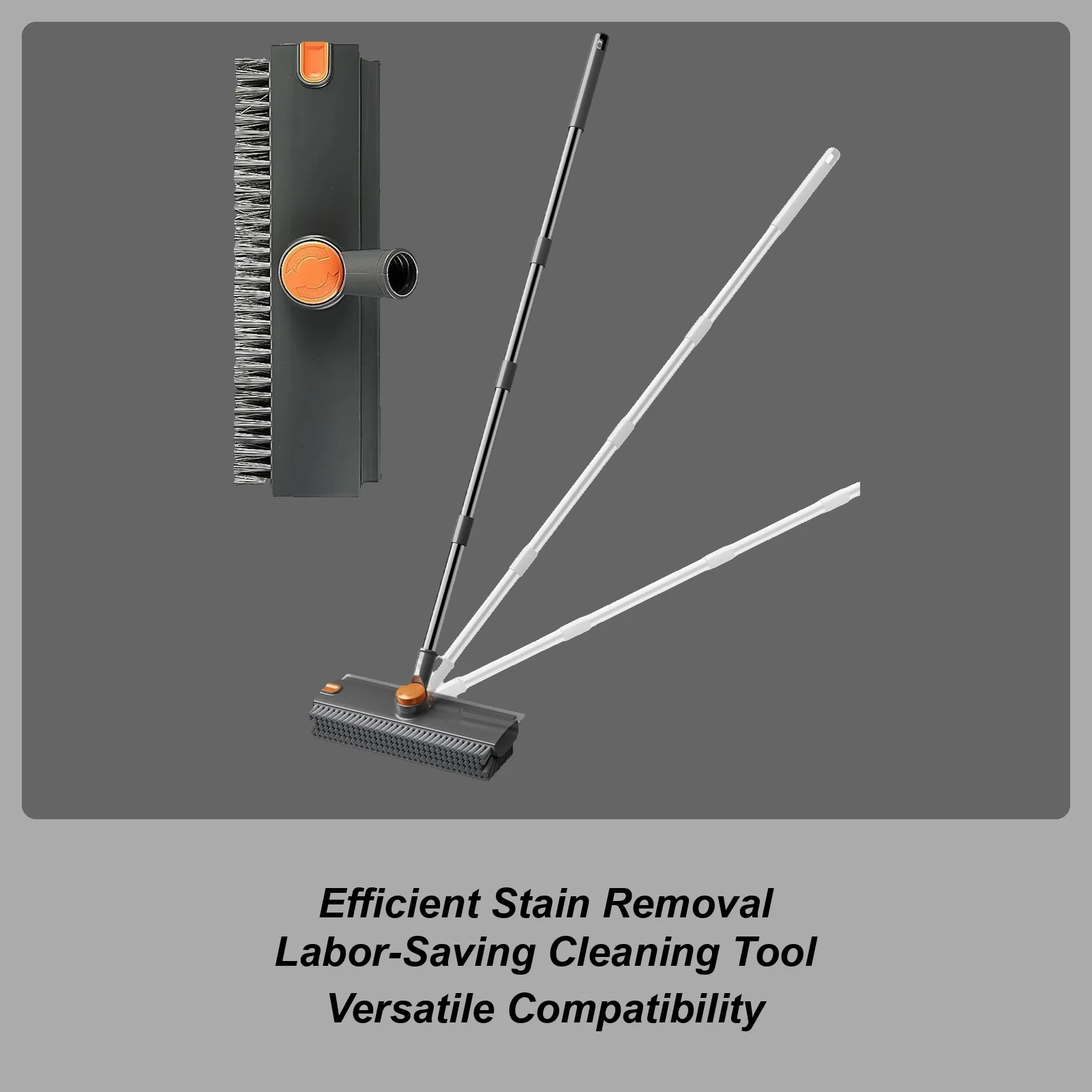 

Щетка для мытья полов с регулируемой длиной ручки, многофункциональная щетка для чистки ванной, кухни, ванны, туалета, швов