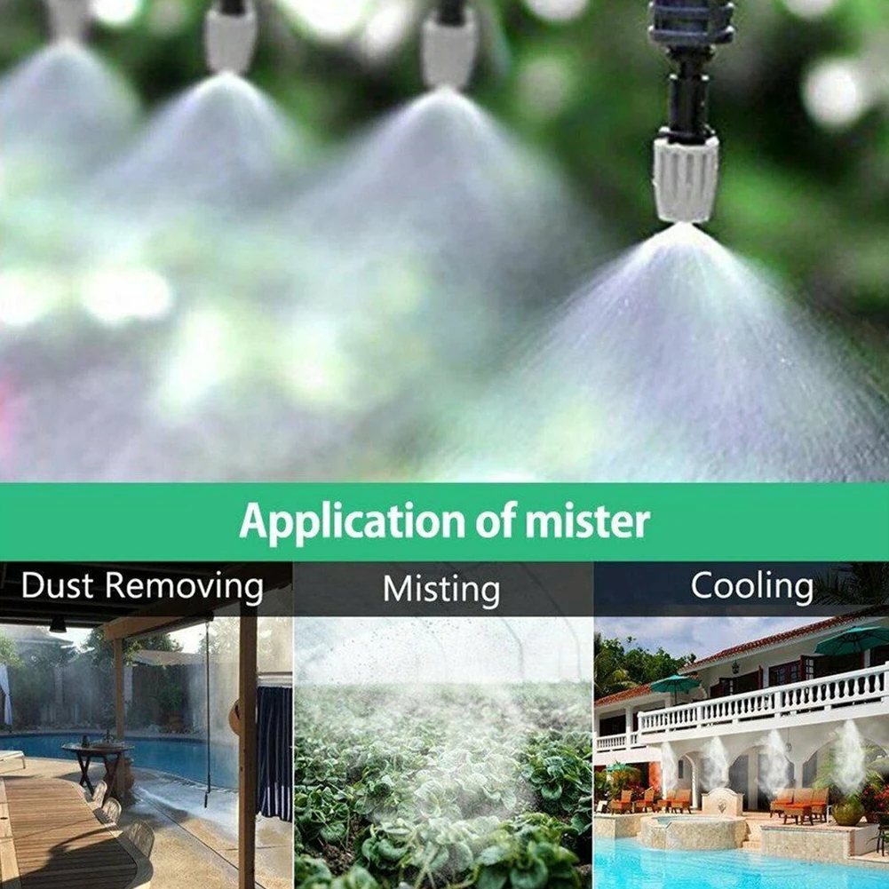 

15 M Irrigation DIY Outdoor Water Anti Clog Nursery Humidification Atomization Mist Sprinkler Kit Adjustable Cooling System