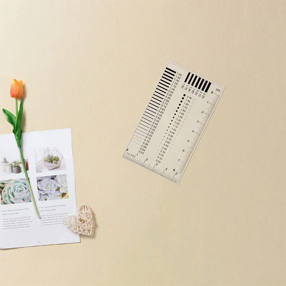 

4Pcs Transparent Crack Width Rulers Multifunctional Precision Tools for Defect Detection Surface Scratch Inspection