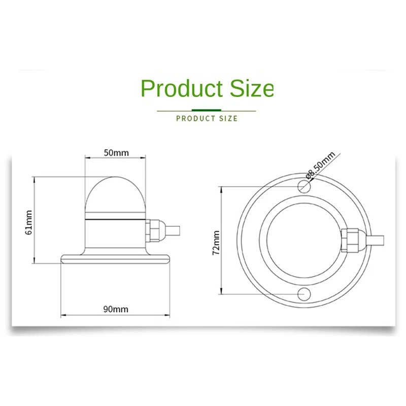 Top-Total Solar Radiation Sensor Transmitter Illuminometer Reflection Radiometer Detector Outdoor