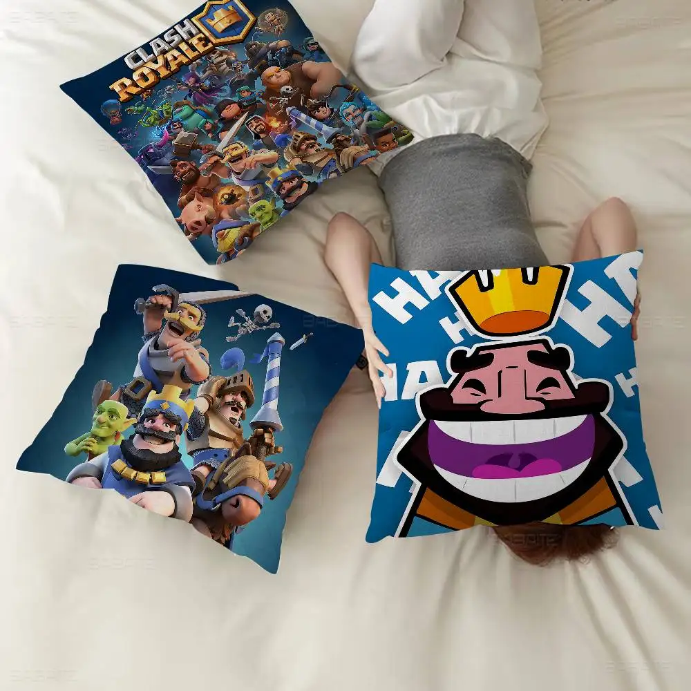 لعبة C-Clash Royale أنيمي غطاء وسادة لغرفة النوم وغرفة المعيشة أريكة غطاء الوسادة الزخرفية