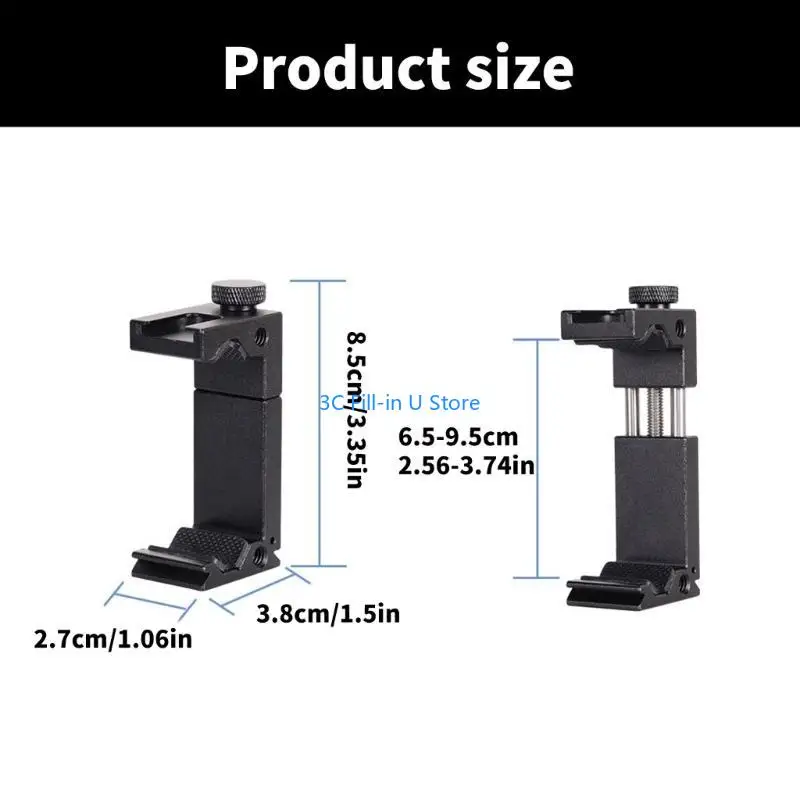 핫 슈즈 ARCA 포트 휴대폰 스탠드 홀더가있는 G8TA 스마트 폰 삼각대 어댑터