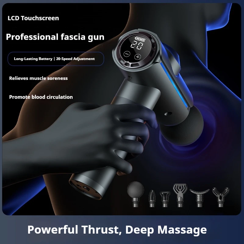 Vansking Deep Tissue Vibration Massage Gun Lcd Touch Screen Quiet Professional Multi Functional Home Muscle Relaxation Athletes