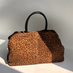 New Suede Autumn and Winter Suede Frosted Tote Bag, Top Layer Cowhide Large Capacity Handbag For women, Fashionable Travel Bag