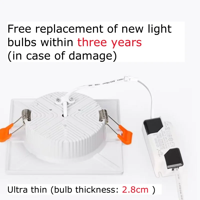 Dimmable Ultra-thin LED Recessed Anti-Glare 5W7W9W12W15W18W24W36W Downlights 110v-220V Ceiling Lamps Spotlights Indoor Corridor