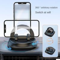 360 Degree Rotation Car Phone Holder Silicone Anti-Slip Pad Phone Mount Universal Car Accessories Stand Bracket