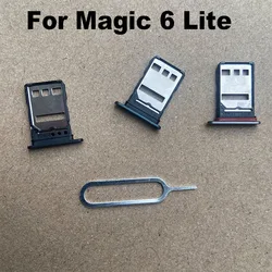 For Huawei Honor Magic6 Lite 5G Sim Card Tray Slot Holder Socket Adapter Connector Repair Parts Replacement Magic 6 Lite