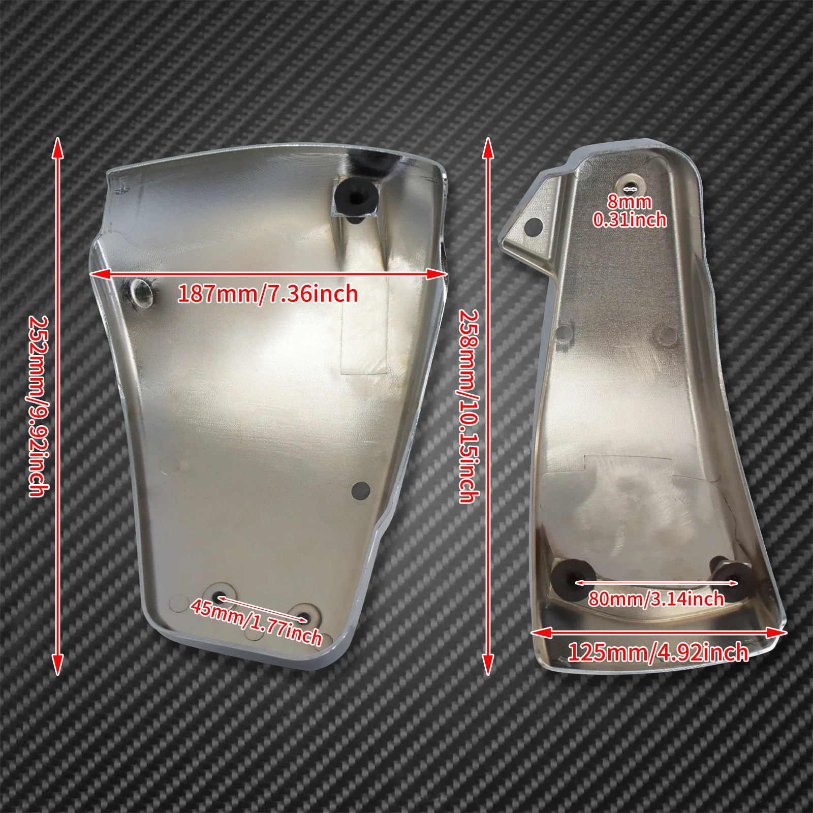 Motorcycle Black/Chrome Battery Fairing Side Cover ABS For Harley Softail Breakout Fat Boy FXDR Fat Street Bob 2018-2020 2021