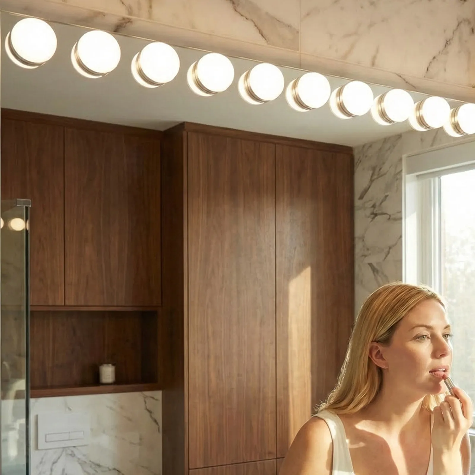 10Pcs Vanity Lamp Shade Replacement High Transmittance Half Globe LED Light Cover Makeup Mirror Fixture Vanity Light Shades