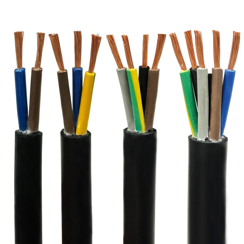 H07RN-F Rubber Cable 2/3/4/5 Core Flexible Power Wire 1m 2m 3m 5m Oil-Resistant Weatherproof Heavy Duty Extension Cord