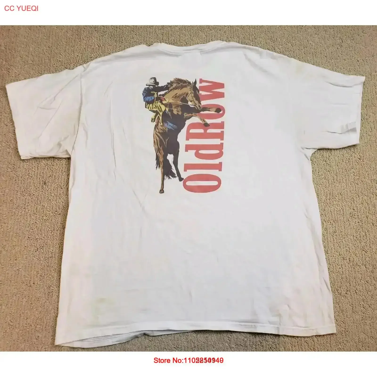 الصف القديم كاوبوي 3 0 جيب تي شيرت أبيض 2XL خمر غسلها مريحة قليلا امتدت تنفس أنيق متعدد الاستخدامات