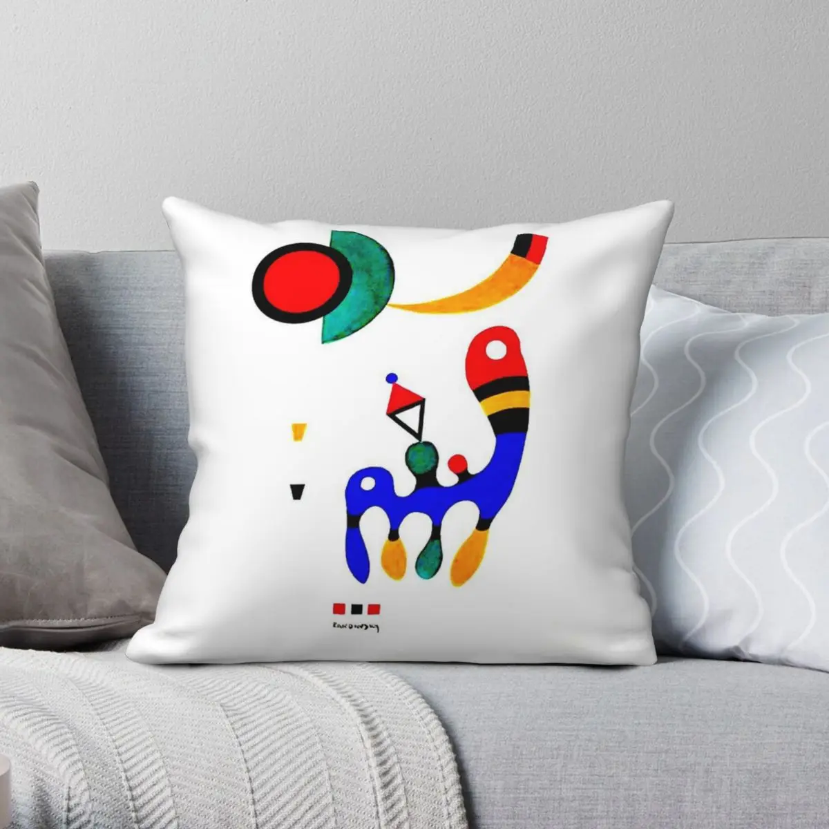 Wassily Kandinsky 1944 Composition Pillowcase Polyester Linen Velvet Creative Zip Decorative Home Cushion Cover