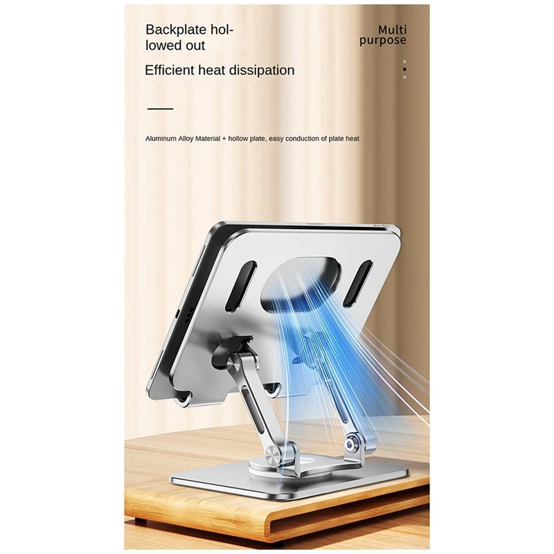 360° Rotation Tablet Holder Stand Height Adjustable Folding Mini Desk Stand