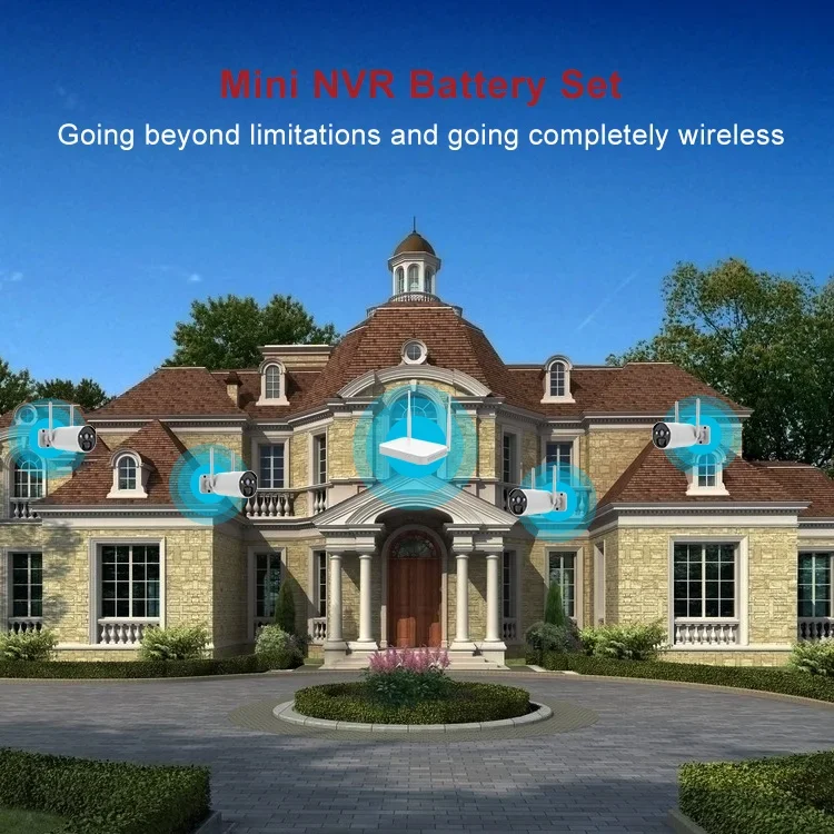 Sistema de cámara Cctv de seguridad para el hogar inalámbrico Tuya 1080P para interiores y exteriores, vigilancia de 4 y 8 canales, Kit Ip Wifi Nvr, conjunto de cámara Cctv