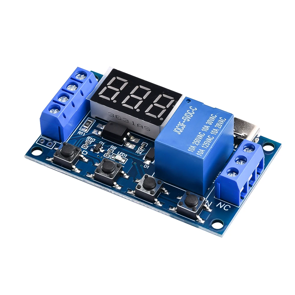 Timer Relay Time Delay Relay DC 6-30V Delay Controller Board Trigger Delay Switching Relay Module with LCD Display