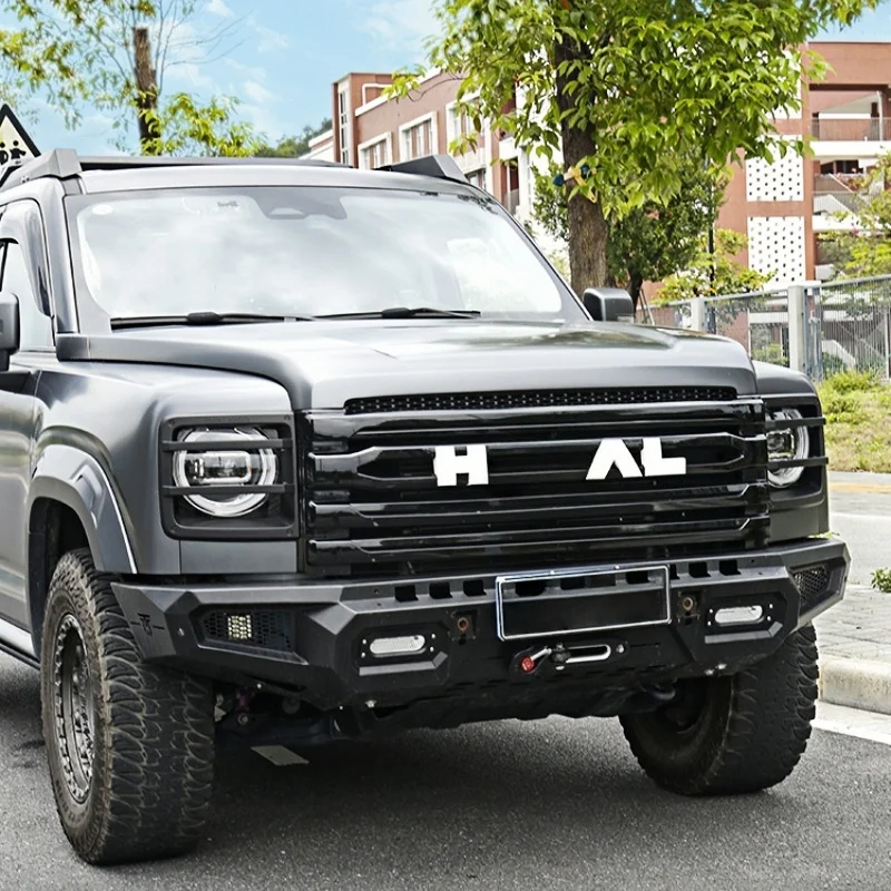 

Fit for GWM Haval H9 2024 Car Headlight Frame Black Warrior ABS Protective Cover Frame Auto Off Road Exterior Decoration Parts