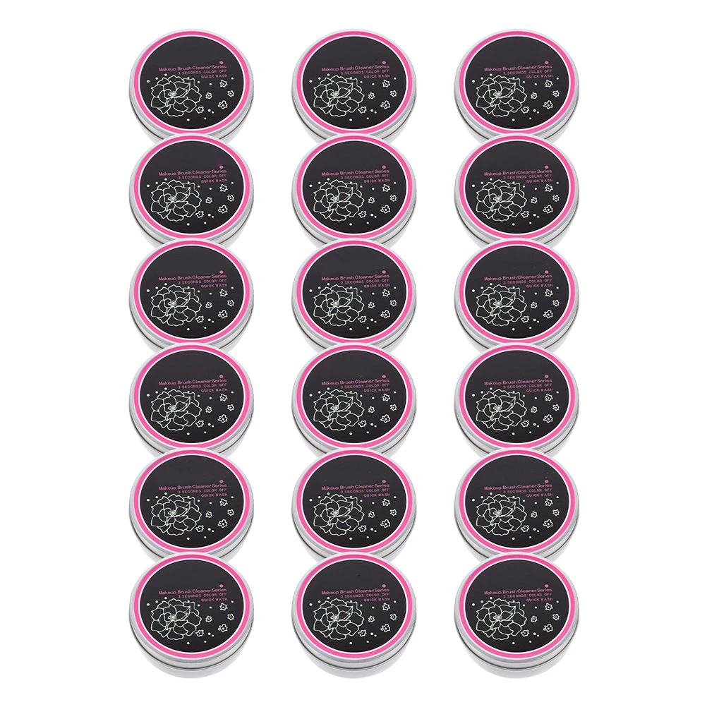 

20 Pcs Cleaning Sponge for Makeup Brush Dry Pattern Women Accessories Brush Case Cosmetics Container