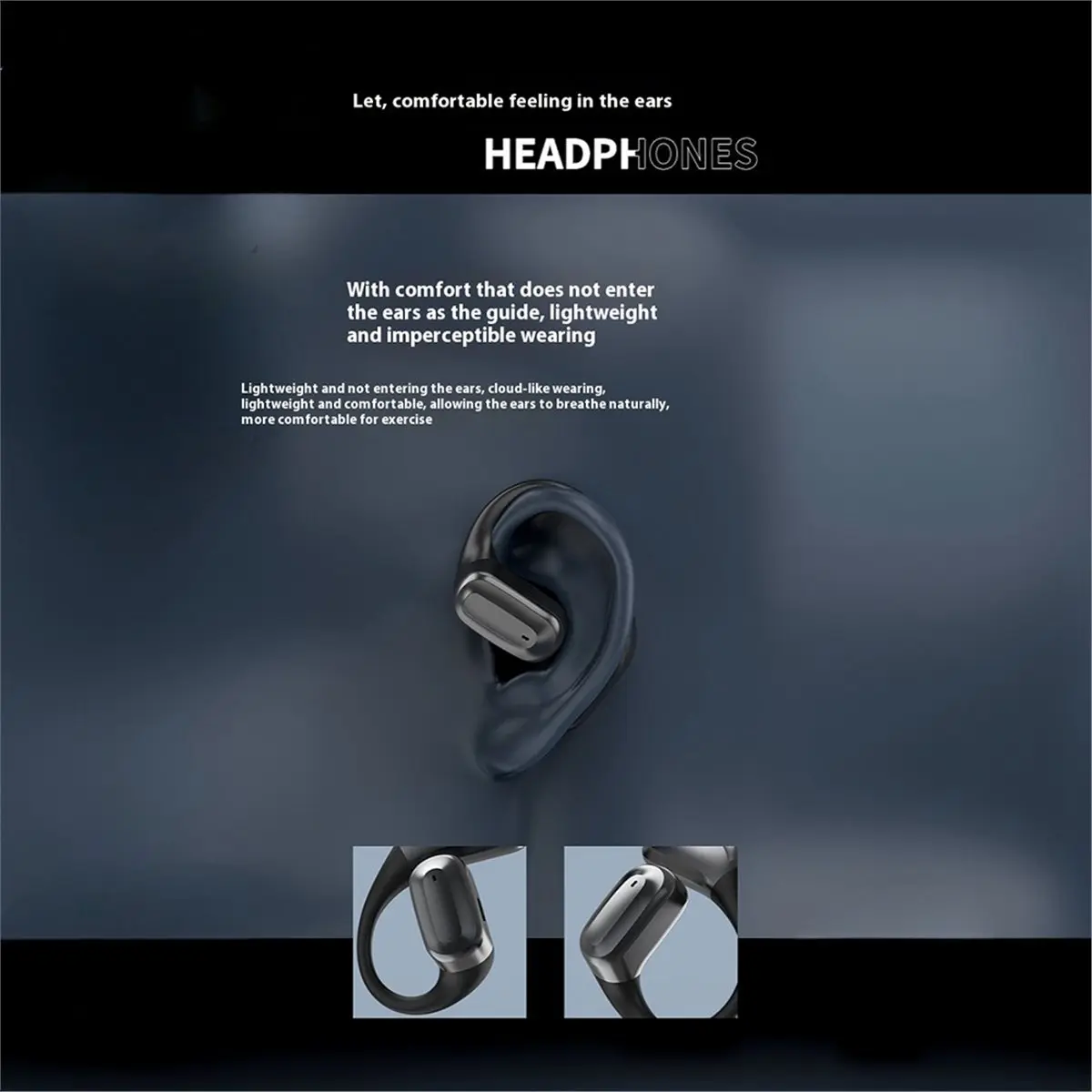 (A26M) Headphones AI Translation Earbuds Real Time Intelligent Multifunction Touch Screen Earphones Wireless Bluetooth Black
