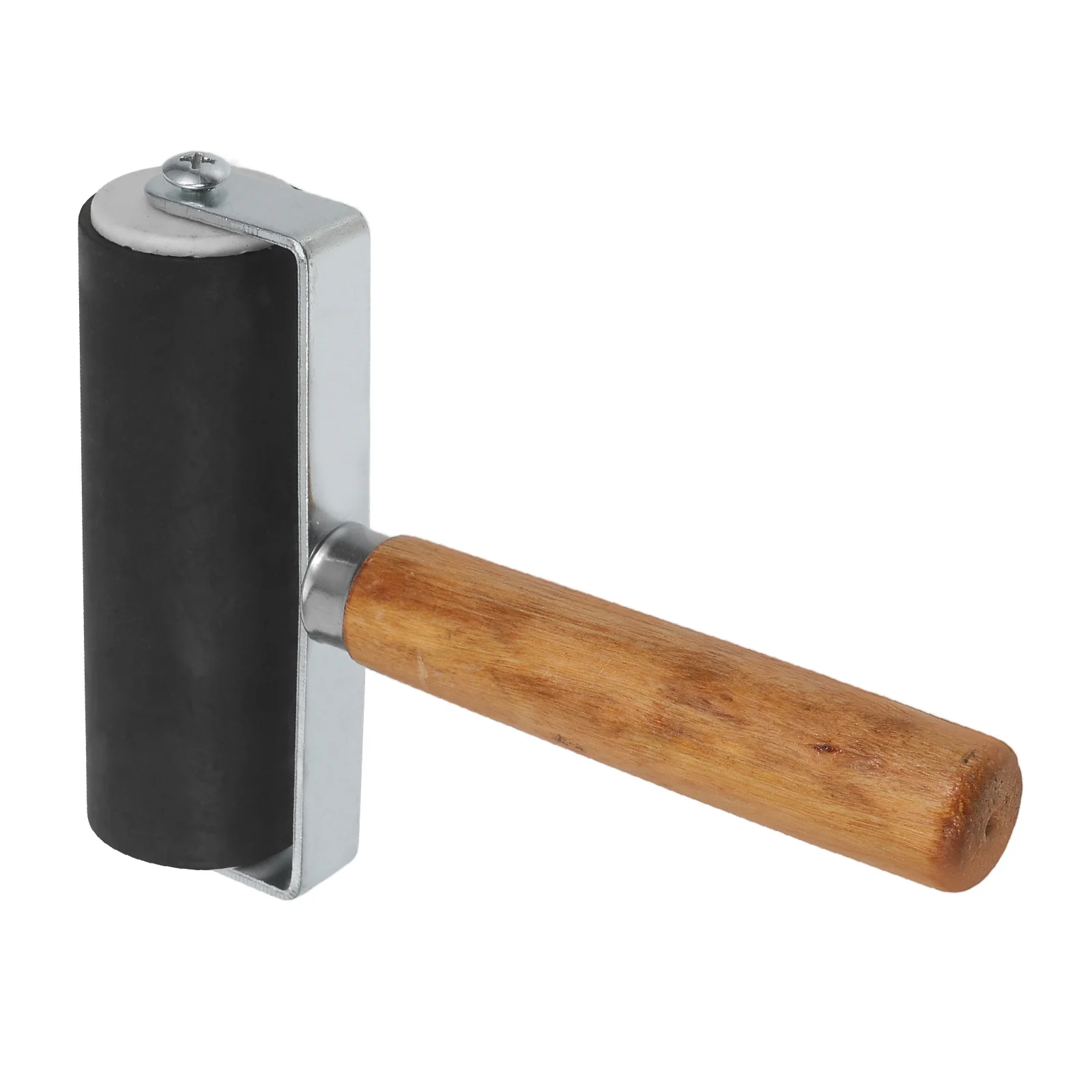 Printmaking Roller Rubber 4 Inch Wood Handle Ink Roller for Crafting DIY Art Projects Professional Use Reliable Material