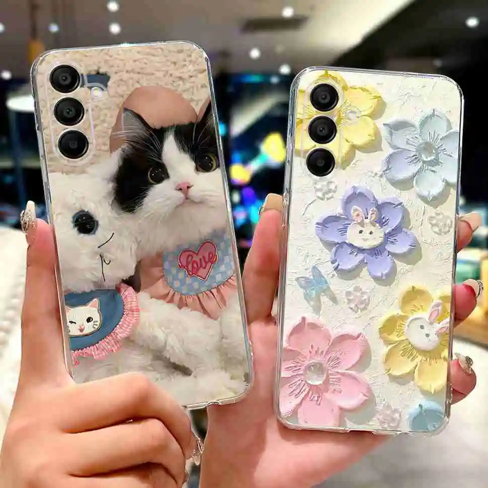 サムスンギャラクシー A16 5 グラムケース SM-A166B 人気の塗装バックカバーソフトシリコーン電話ケースサムスン A 16 A16 5 グラム TPU Fundas