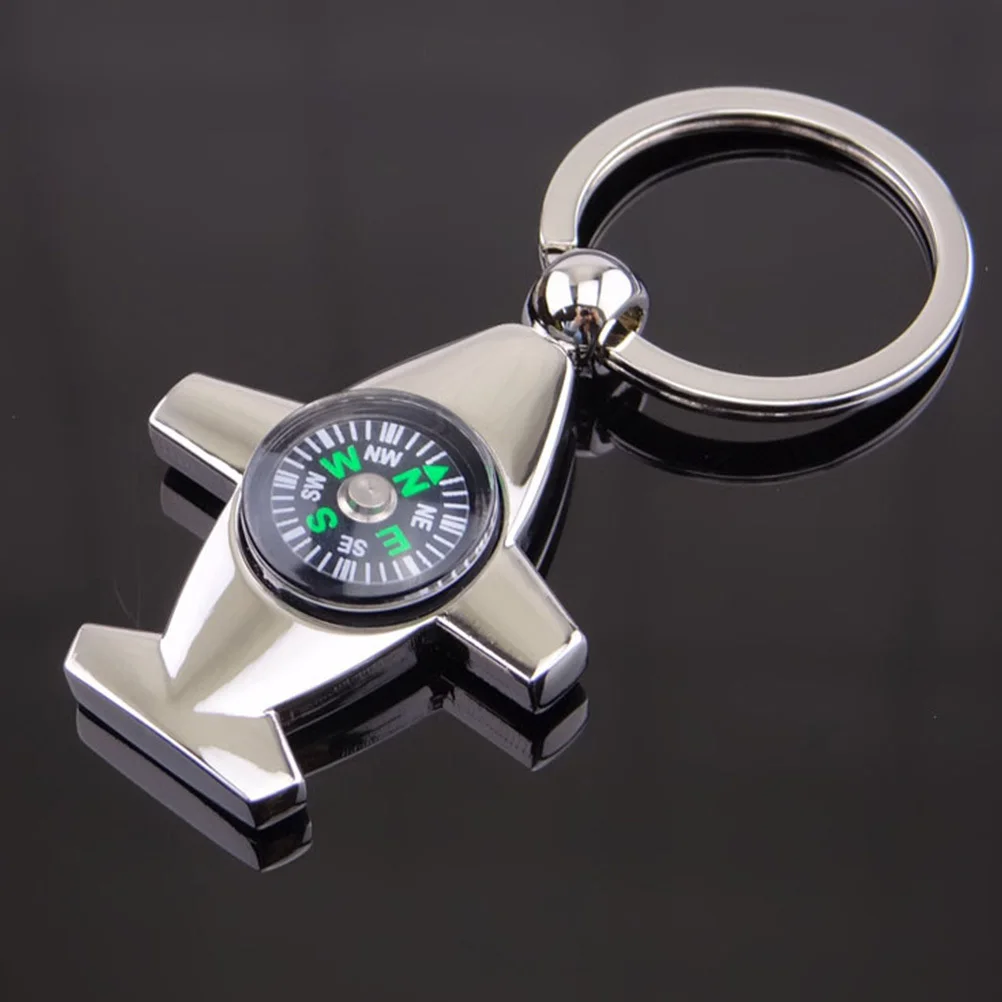 3 قطعة سلسلة مفاتيح البوصلة قلادة سبائك الزنك المحمولة في الهواء الطلق بوصلة معلقة صغيرة للتخييم التنزه الصيد الصيد