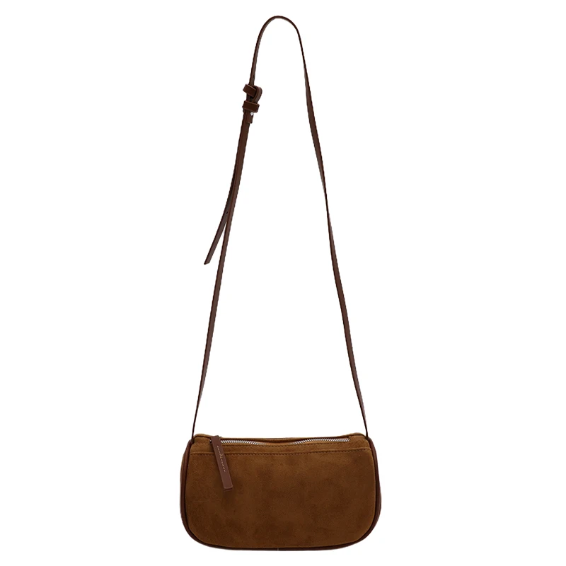 Large Capacity Hasp Sewing Thread Faux Suede Shoulder Bags for Women 2025 New High Quality Commute Design Crossbody Bags