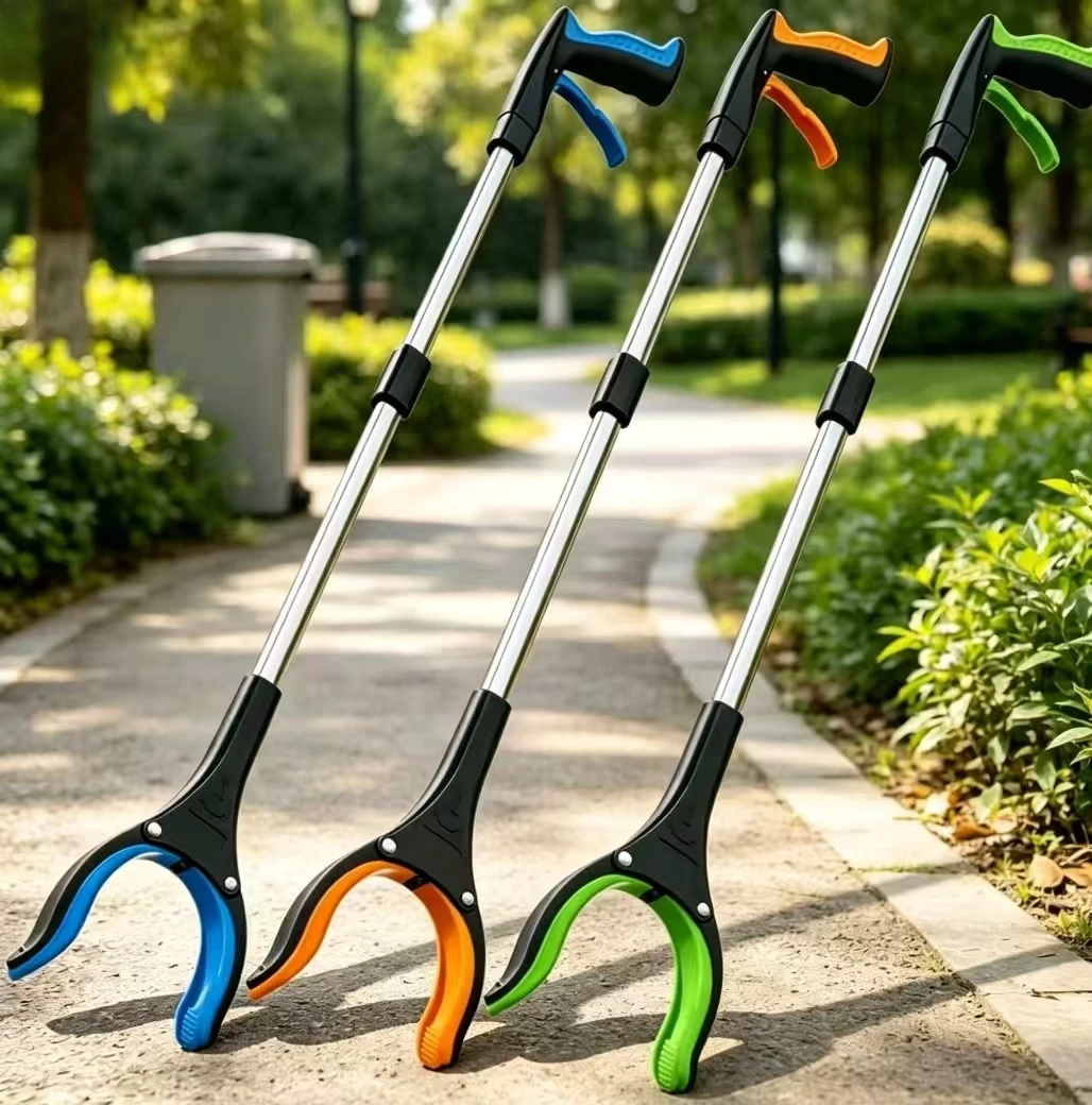 Lightweight Foldable Garbage Grabber, 32 Litter Picker with 360 Rotating Claw, Outdoor Waste Pick Up Tool for Elderly