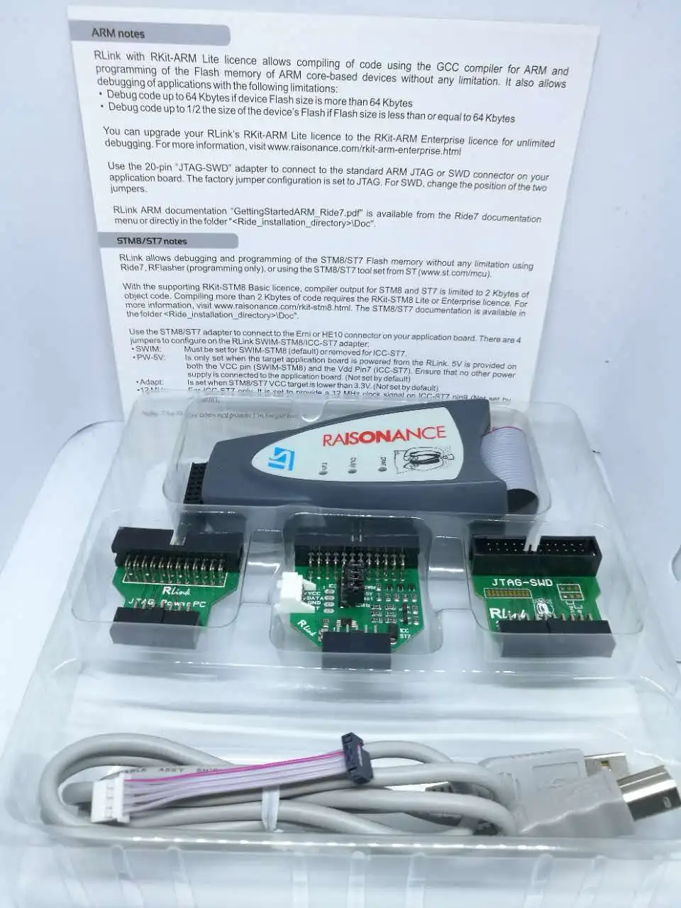 Placa adaptadora de depurador de download de programação de mulação RLINK-STDSTM32STR7 STR9 UPSD MCU