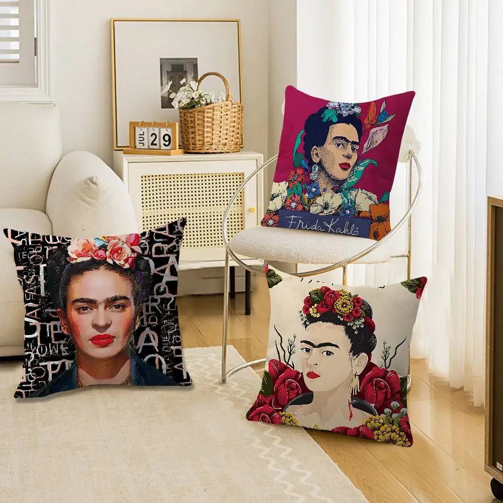 Mexican F-Fridas Various Anime Pillow Gift Home Office Decoration Bedroom Sofa Car Cushion Cover case 45x45