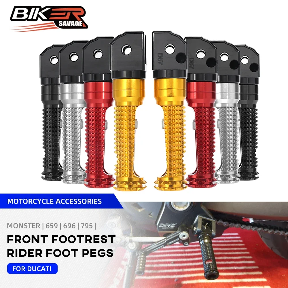 

Front Rear Foot Rest For DUCATI MONSTER 659 696 795 796 797 1100 S Motorcycle Accessories Rider Footrests Foot Pegs Adapter