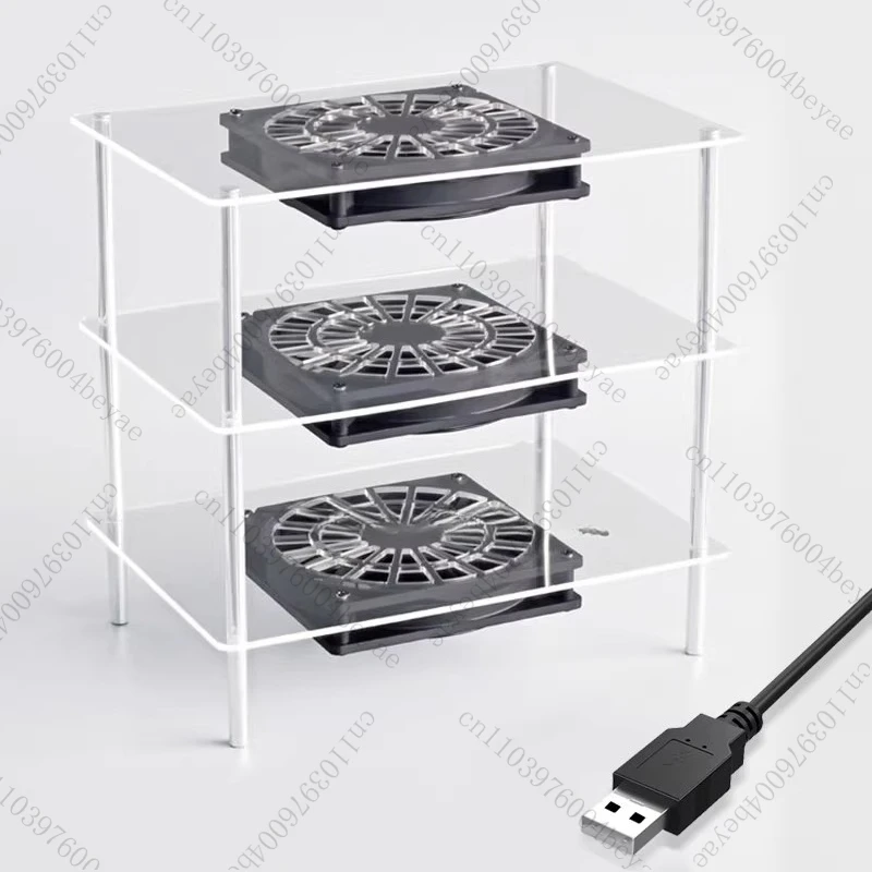 Router Cooling Base Fan Bracket 5V USB Fan Radiator Base Adjustable Speed