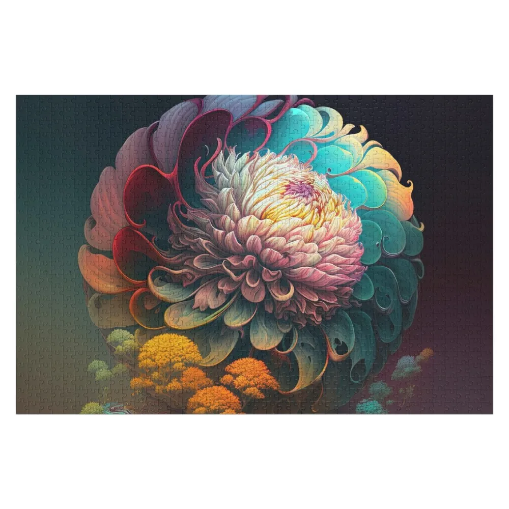 Chrysanthemum Dreams Jigsaw Puzzle Animal Baby Wooden Wooden Name Puzzle
