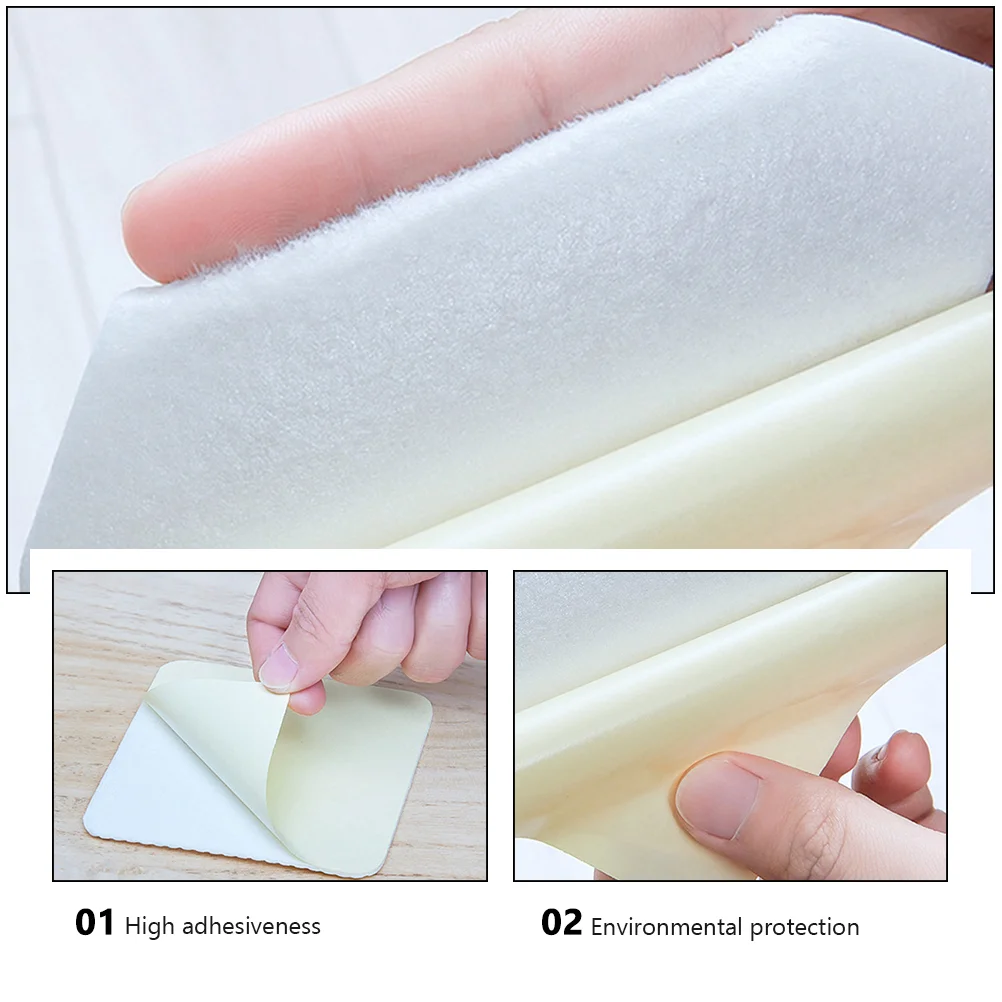 4 Pcs Anti Carpet Stickers High Adhesion Non woven Fabric Reusable Washable No Residue Rug Fixation Pad Skid Proof Floor