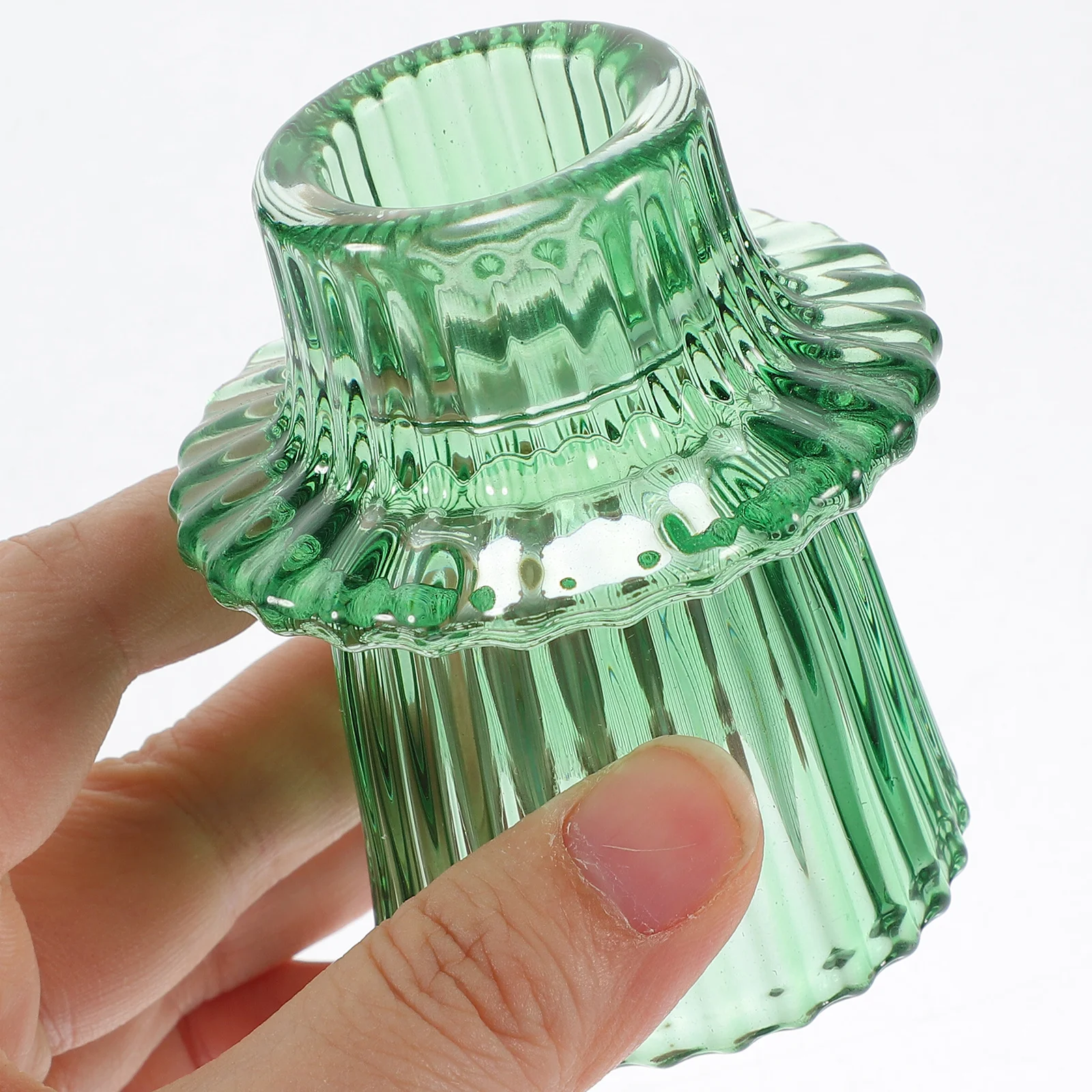 

6 Pcs Vintage Decor Candlestick Holders with Glass Candlesticks Party Votive Home